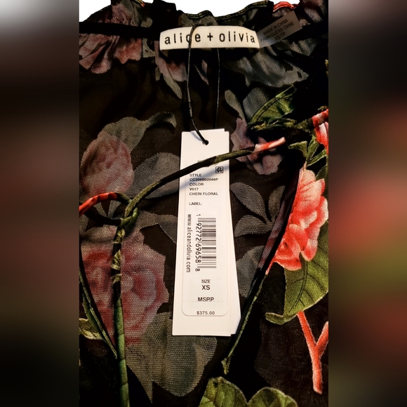 Julius tiered ruffle sleeve tunic top- Alice+Olivia - Picture 4 of 6